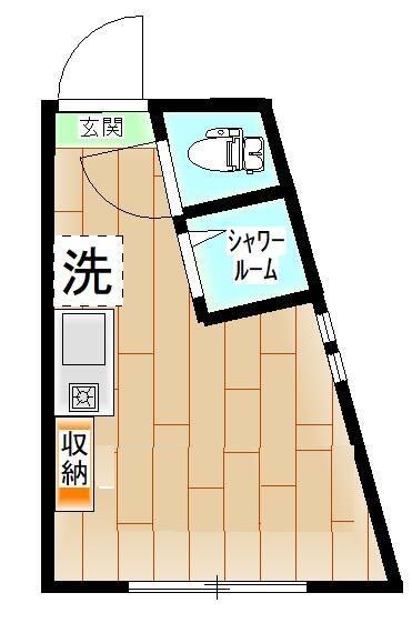 楽淇ハウス(ワンルーム/1階)の間取り写真