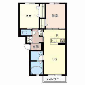 近鉄けいはんな線 荒本駅 徒歩13分 2階建 築12年(1SLDK/2階)の間取り写真