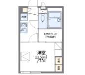 レオパレスラ(1K/1階)の間取り写真