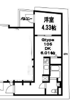 ユーレジデンス武蔵小山(1DK/1階)の間取り写真