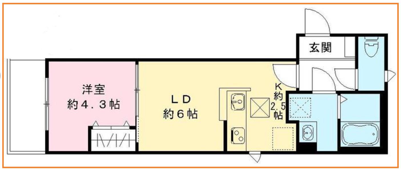 AOAKUA(1LDK/1階)の間取り写真