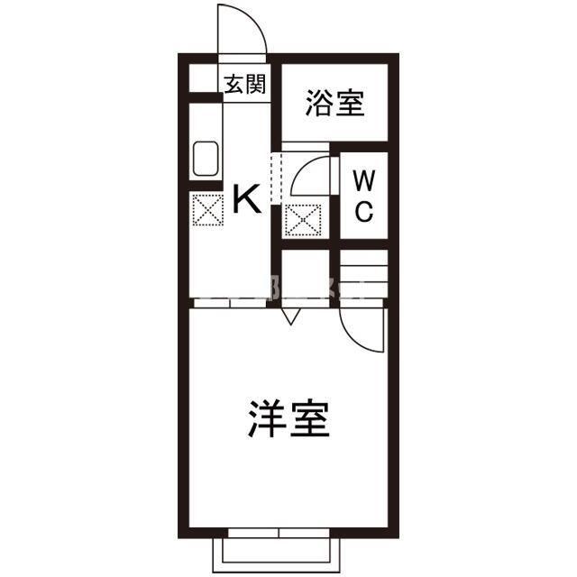 サンモールS&E A棟(1K/1階)の間取り写真