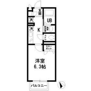 フォレストメゾン金沢文庫(1K/1階)の間取り写真