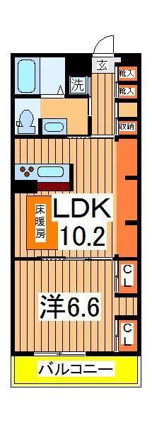 リブリ・JE-LLO DOVVOM(1LDK/2階)の間取り写真