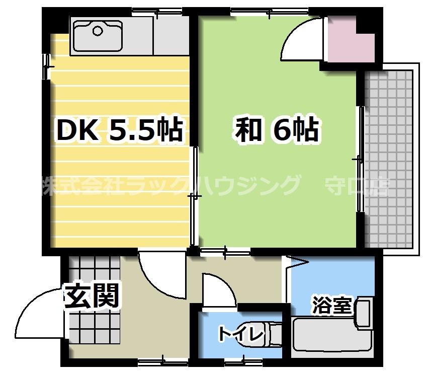 THE CITY MIDORIMACHI(1DK/3階)の間取り写真