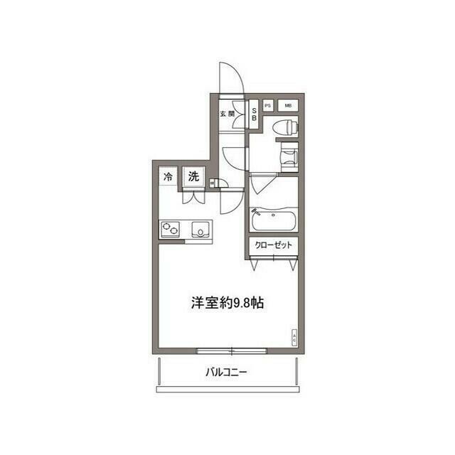 MONCLE KOMAZAWA(ワンルーム/2階)の間取り写真
