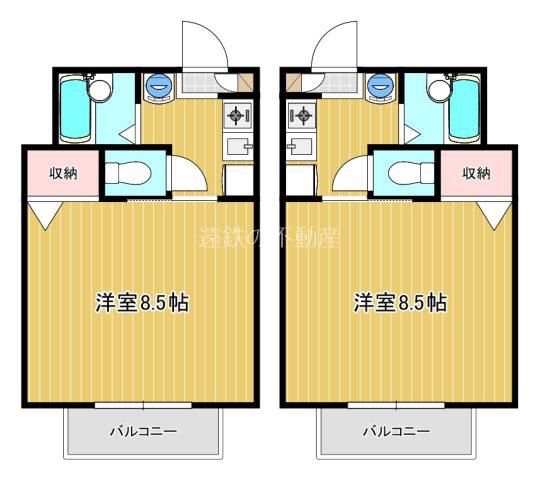プレアディス(1K/2階)の間取り写真