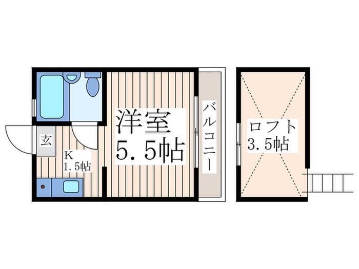 メゾンアイ北葛西(1K/2階)の間取り写真