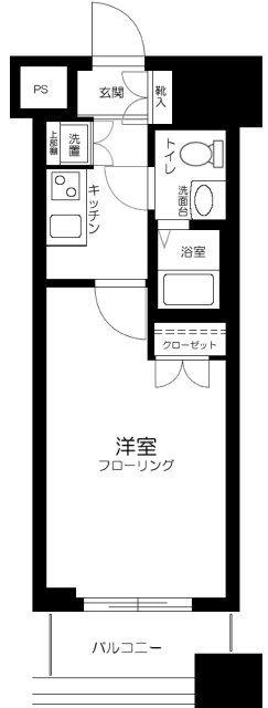ヴィーダスカイコート品川(1K/7階)の間取り写真