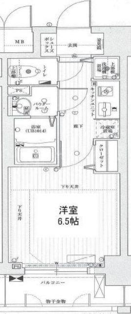 アクアプレイス天満クラシック(1K/4階)の間取り写真