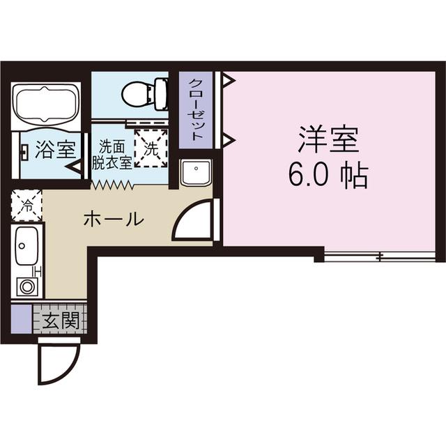 KSハイツ宮原II(1K/1階)の間取り写真
