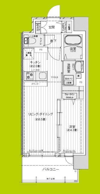 サザンネスト住ノ江駅前(1LDK/7階)の間取り写真