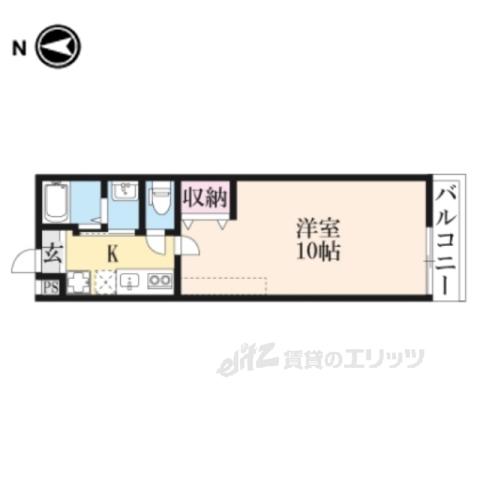 アークリード石山(1K/3階)の間取り写真
