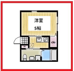 メゾン ド エール(1K/1階)の間取り写真