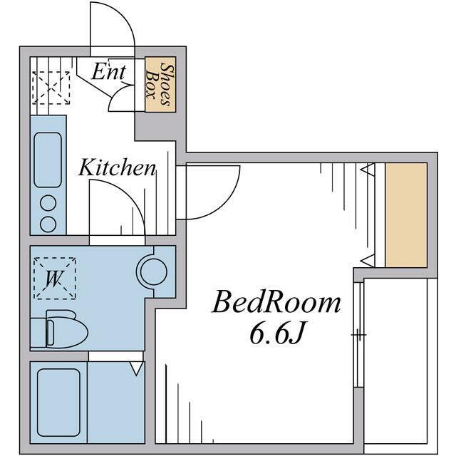PREMIER S(1K/2階)の間取り写真