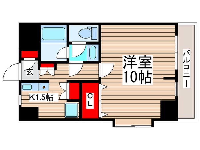 ウェルセット(1K/3階)の間取り写真