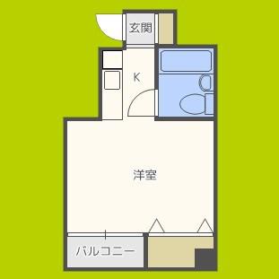 タカミビル(ワンルーム/3階)の間取り写真