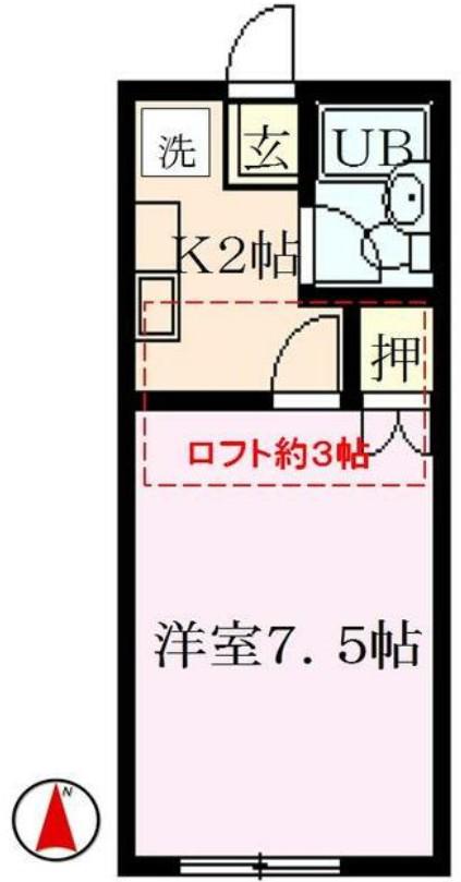 ファーストコート関原(1K/2階)の間取り写真