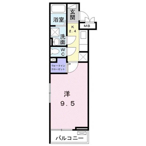 パルフェット島田本町(1K/3階)の間取り写真