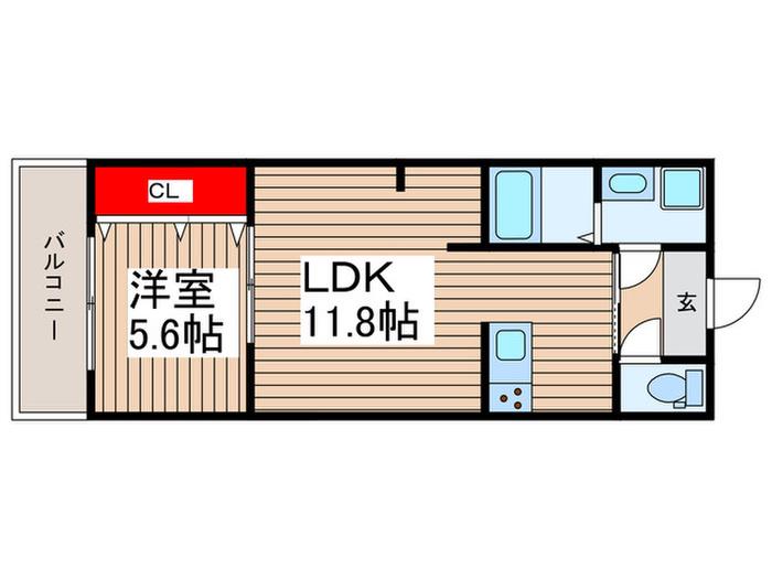 鶴瀬西20AP(1LDK/2階)の間取り写真