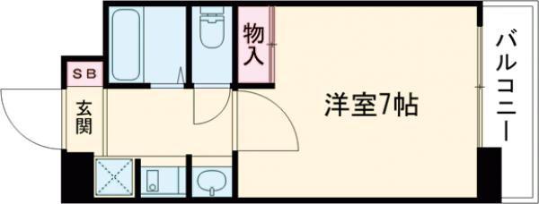 リバーパーク・北条(1K/3階)の間取り写真