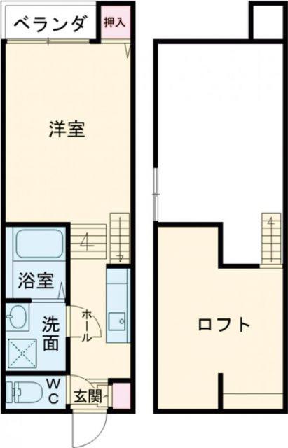 フォレスト飯盛(1SK/1階)の間取り写真
