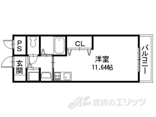 プレミール(ワンルーム/2階)の間取り写真