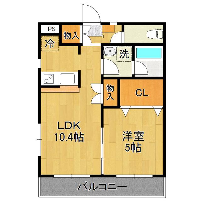 つくばエクスプレス みどりの駅 徒歩14分 4階建 築14年(1LDK/4階)の間取り写真