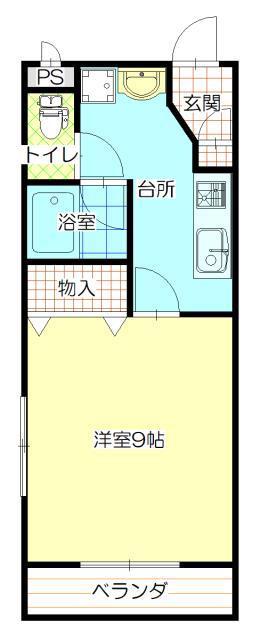 ブランシェ内藤(1K/1階)の間取り写真