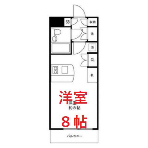ワコーレ田園調布(ワンルーム/4階)の間取り写真