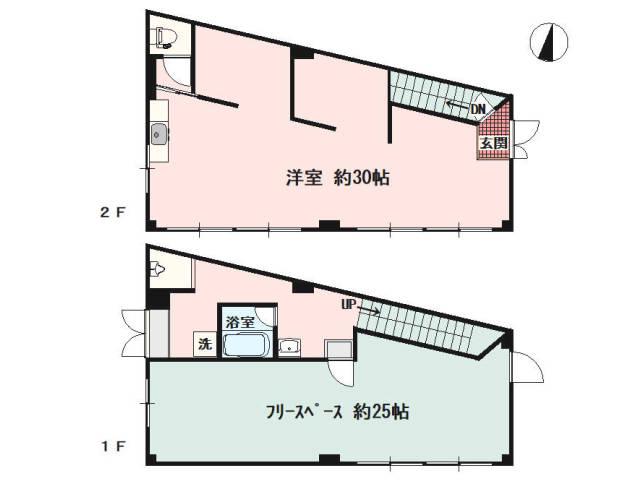 MINAビル(ワンルーム/2階)の間取り写真