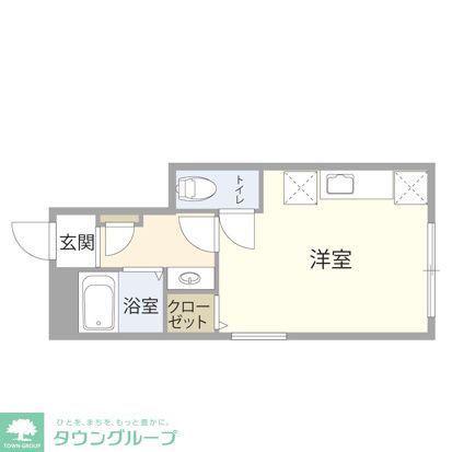 バーミープレイス立川II(ワンルーム/1階)の間取り写真