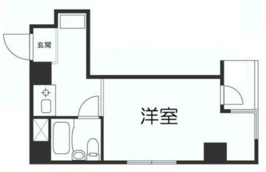 日興パレセゾン早稲田(ワンルーム/4階)の間取り写真