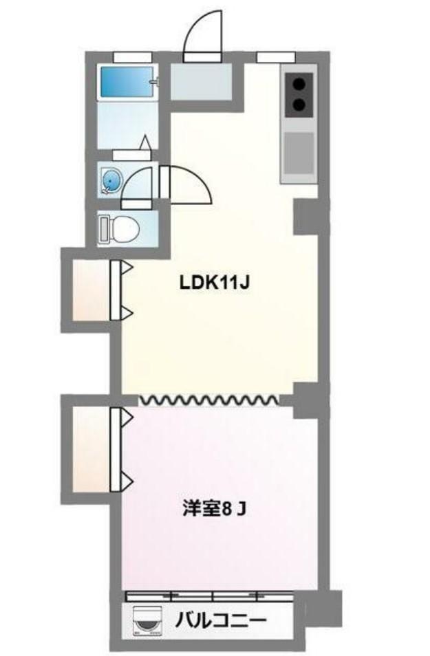 桃屋マンション(1LDK/2階)の間取り写真
