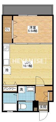 ボナール協和(1LDK/2階)の間取り写真