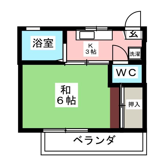 エトワール(1K/2階)の間取り写真