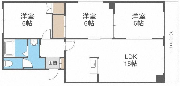 アーサーパレス(3LDK/4階)の間取り写真