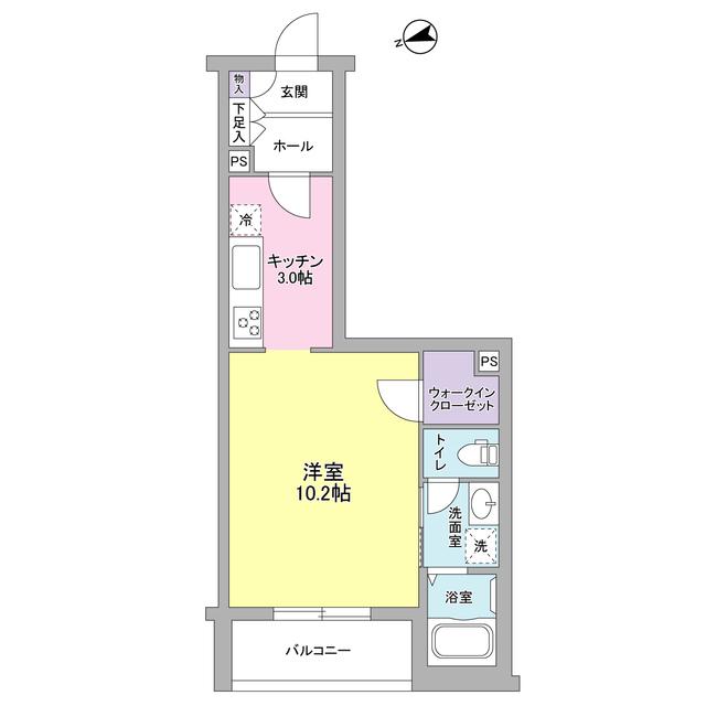 プレジオ桜丘(1K/3階)の間取り写真