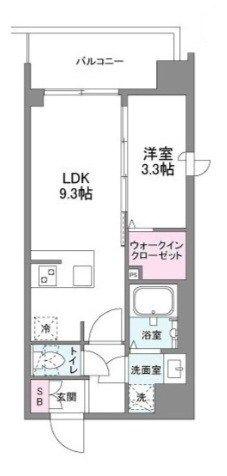 シーズンフラッツ新大阪サウス(1LDK/8階)の間取り写真