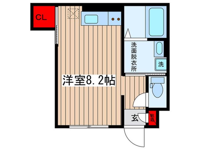 TKハウスII(ワンルーム/1階)の間取り写真