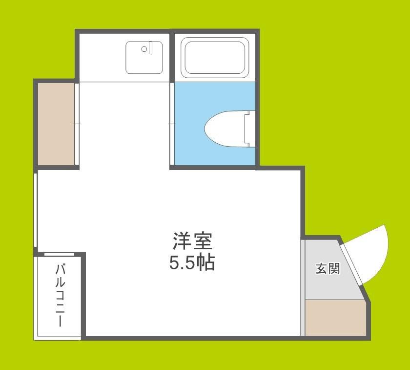 朝日プラザ長堀東パサージュ(ワンルーム/7階)の間取り写真