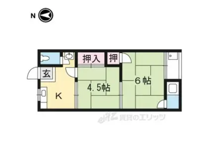 第一永井荘(2K/2階)の間取り写真