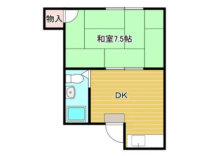メゾンモア(1K/2階)の間取り写真