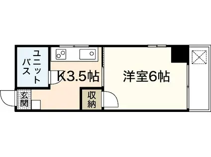 平成ビル(1K/3階)の間取り写真