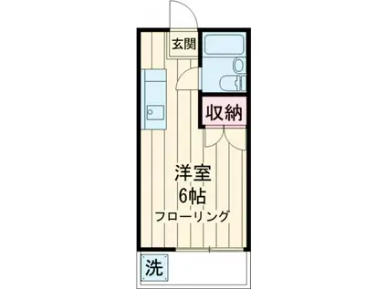 シマモトアパート(ワンルーム/1階)の間取り写真