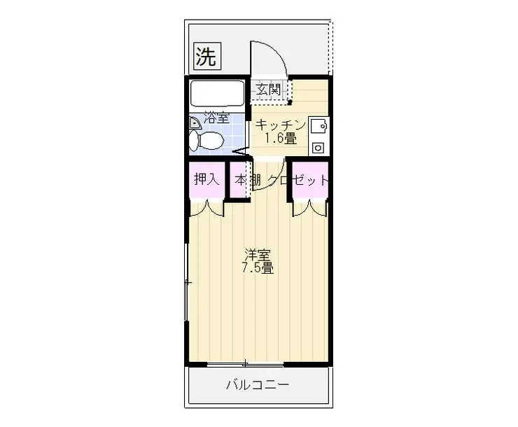 コーポ玉水 2階階 間取り