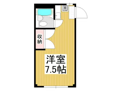 ロイヤルメゾン三浦(ワンルーム/1階)の間取り写真