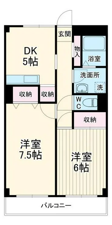 大和瓦マンション 5階階 間取り