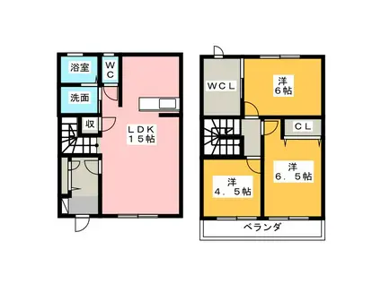 メゾンつつじが丘(3LDK/1階)の間取り写真