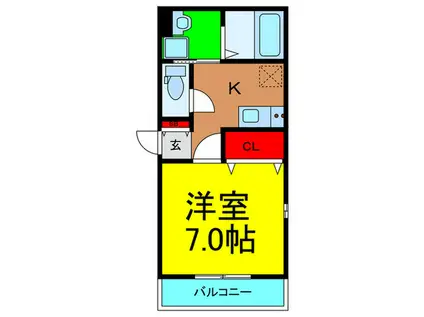 京阪本線 香里園駅 徒歩5分 3階建 築1年(1K/1階)の間取り写真